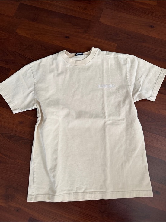 Jacquemus Other - Jacquemus Cream Short-Sleeve Logo T-Shirt